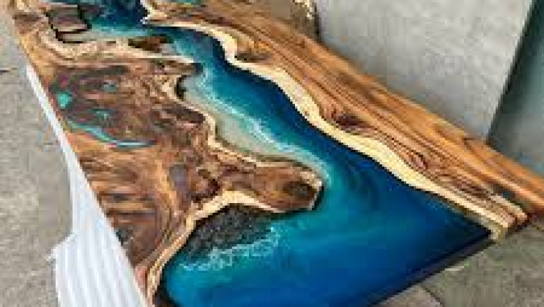 Premium Epoxy Resin Table Top with Live Edge Design – Nature Meets Art