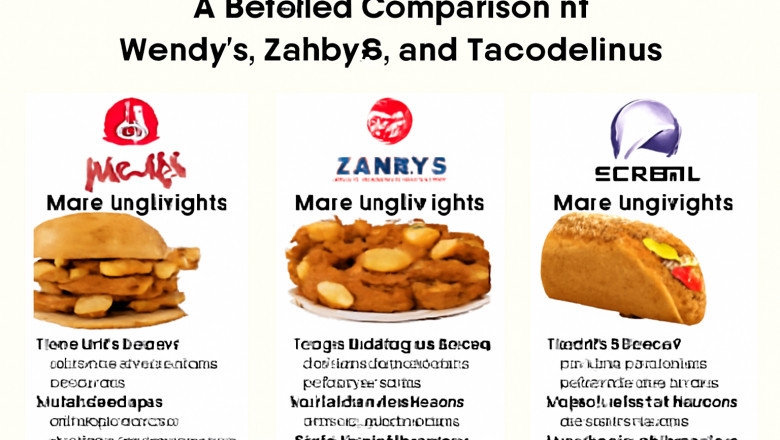 Comparing Wendy's, Zaxby's, and Taco Bell Menus
